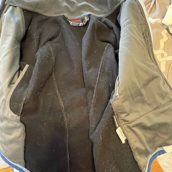 Marmot Windstopper M2 Softshell Jacket Navy Blue Light Blue Full Zip Up S - Picture 14 of 14